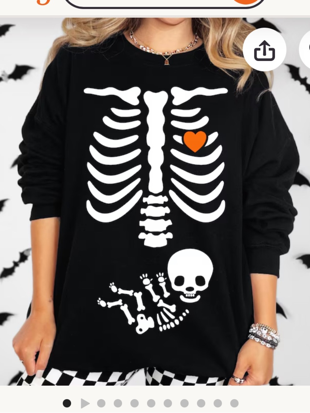 Halloween maternity sweatshirt